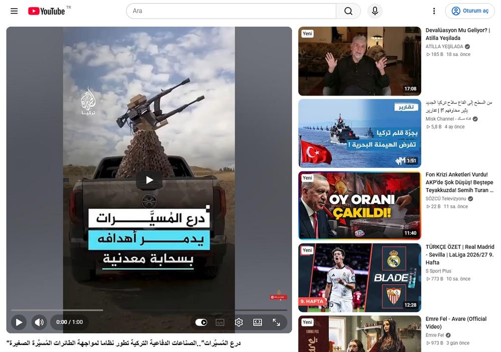 Al Jazeera Arapça (Katar, YouTube)